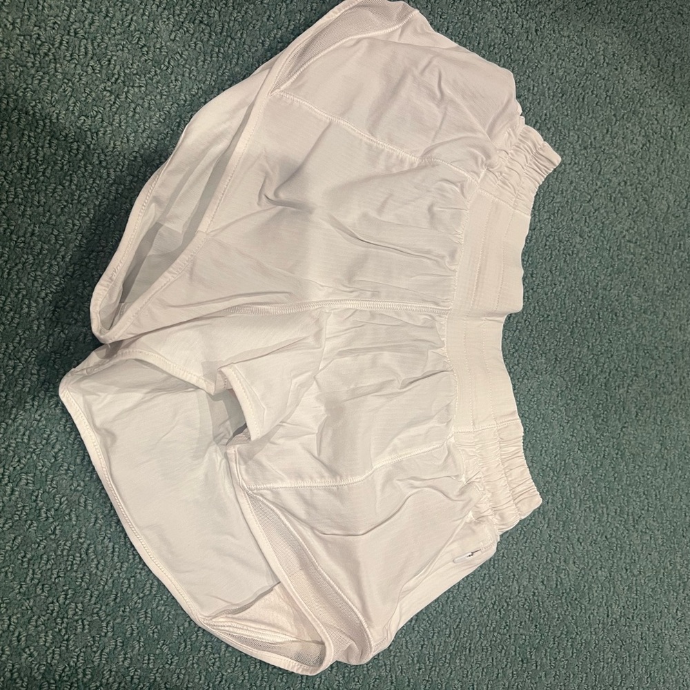 White lululemon shorts low rise 2.5 inches size 4